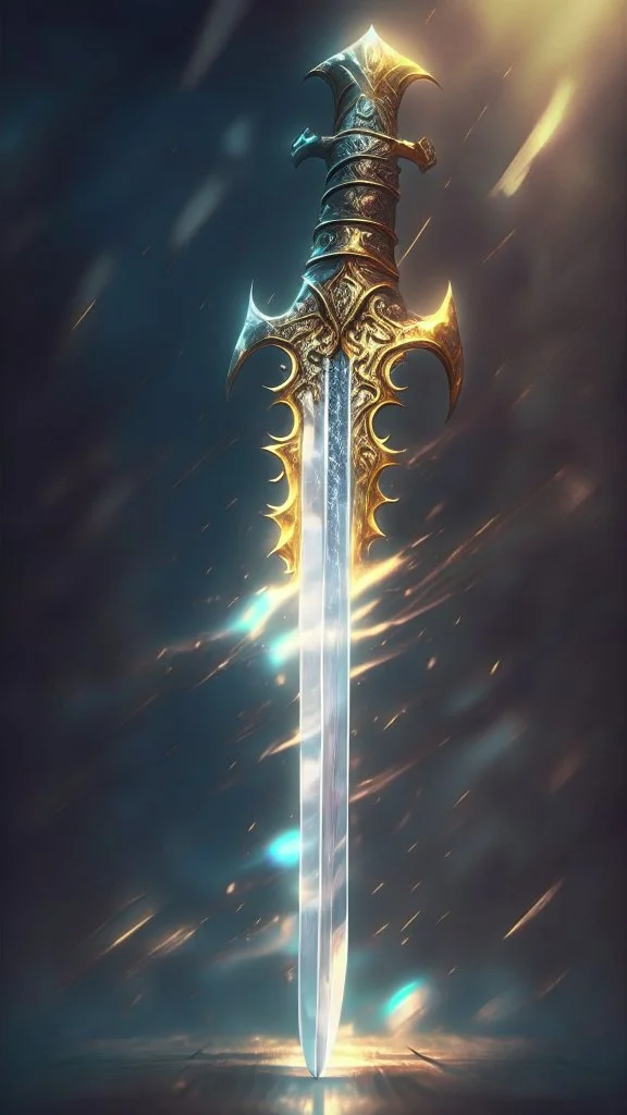 shining metal sword