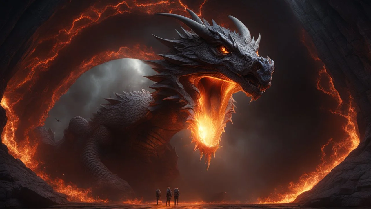 a dragon emerging from the black hole gargantua. exquisite realism, a masterpiece, fantasy concept art, dynamic lighting, intricately detailed, deep color, Unreal Engine, volumetric lighting, Epic cinematic brilliant stunning intricate meticulously detailed dramatic atmospheric maximalist digital matte painting.