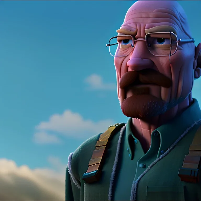 Walter White cyborg, 8k,war robot,