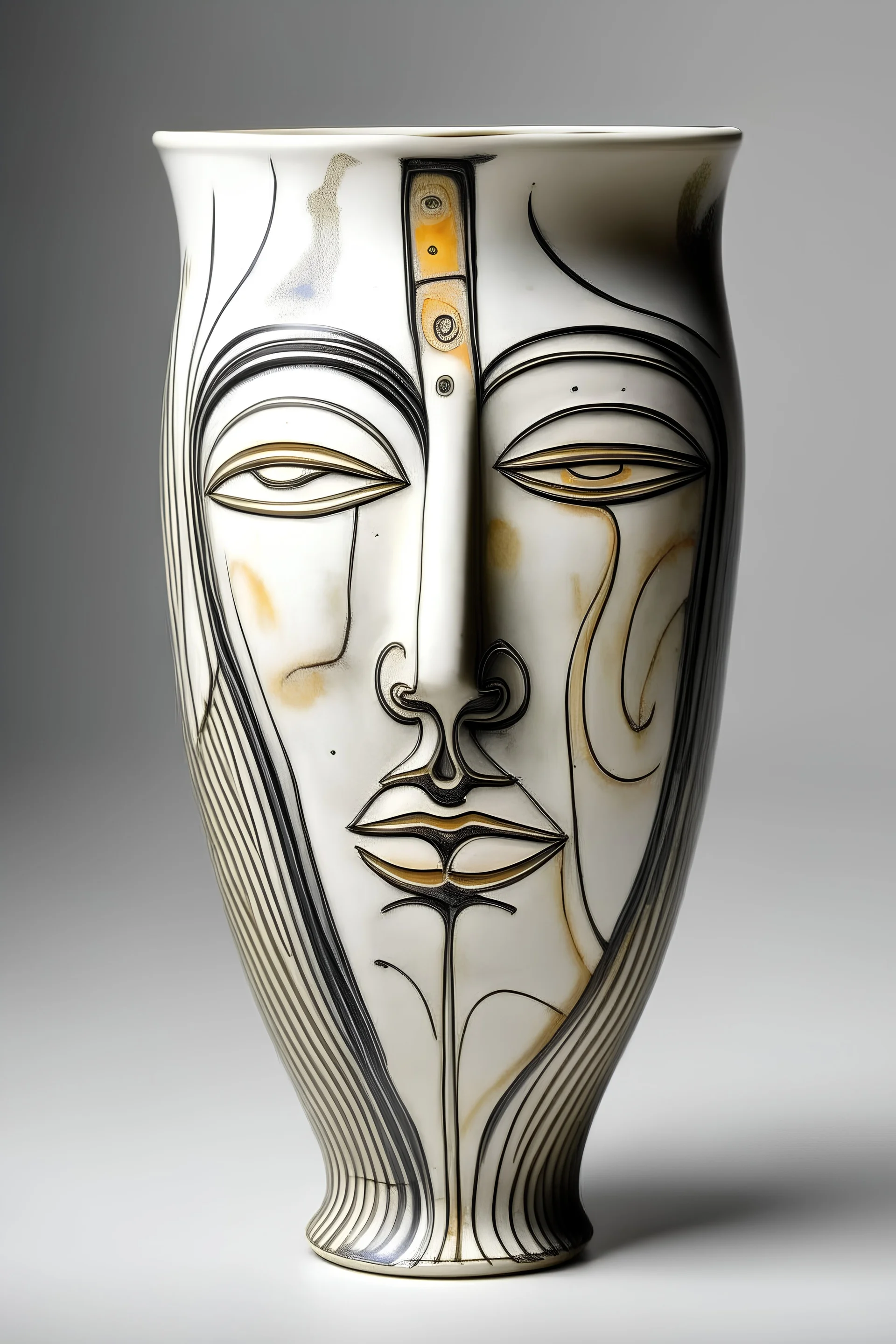 i need a cup in form seeram vase with abstract human face
