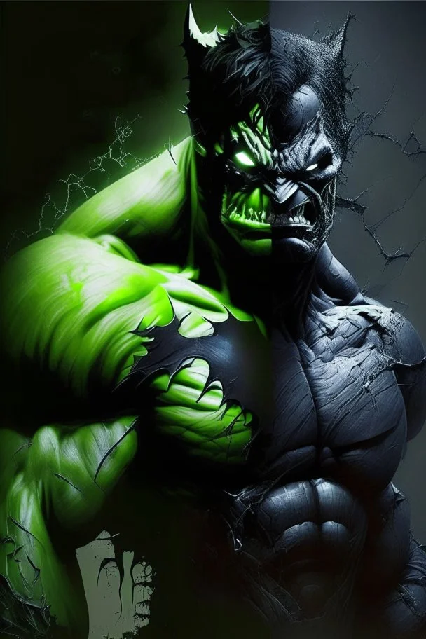 **hulk dark like batman evil and frightening ultimate power** - <@706935925313110177> (fast)