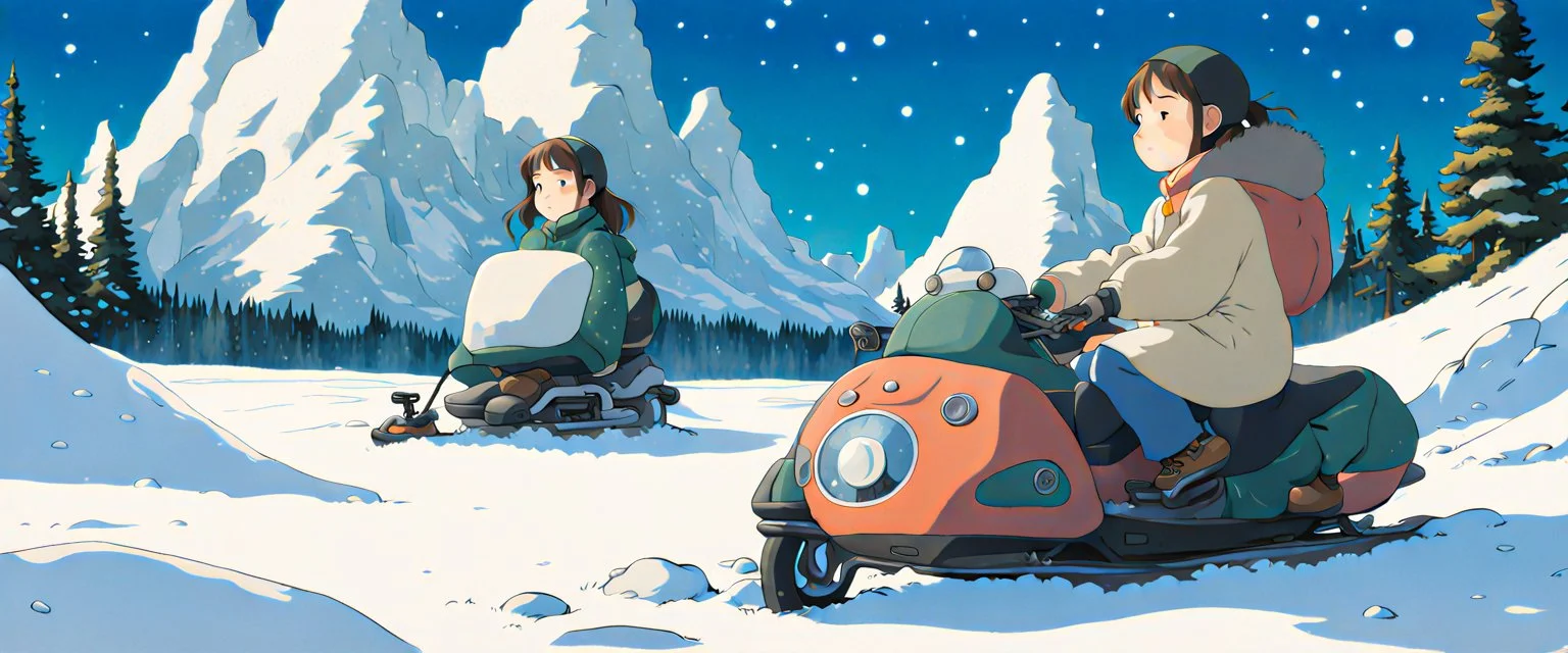 Studio Ghibli movie about a girl and her snowmobile in Alberta