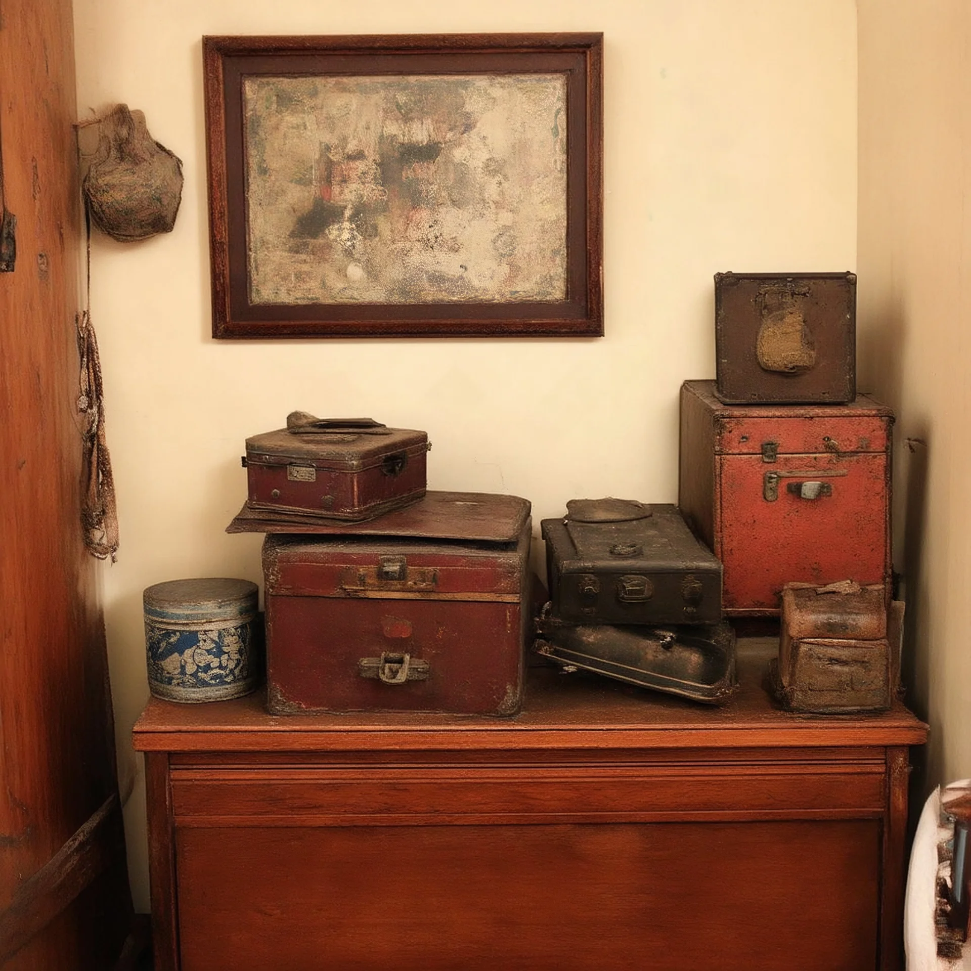 Very old stuff in a room