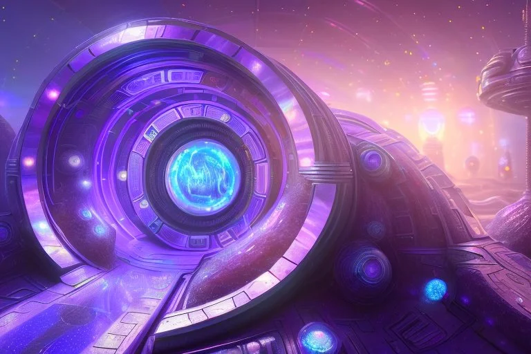 blue and purple crystal cosmic and galactic ambiance cinema4d sci-fi futuristic tunnel, full of details, smooth, bright sunshine，soft light atmosphere, light effect，vaporwave colorful, concept art, smooth, extremely sharp detail, finely tuned detail, ultra high definition, 8 k, 16k, unreal engine 5, ultra sharp focus