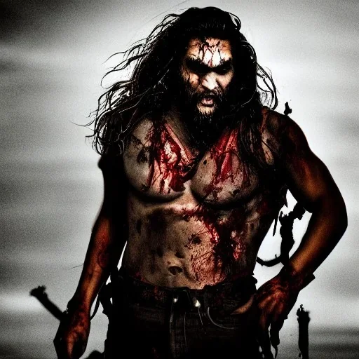 Zombie Jason momoa, dramatic light, high detail, cinematic