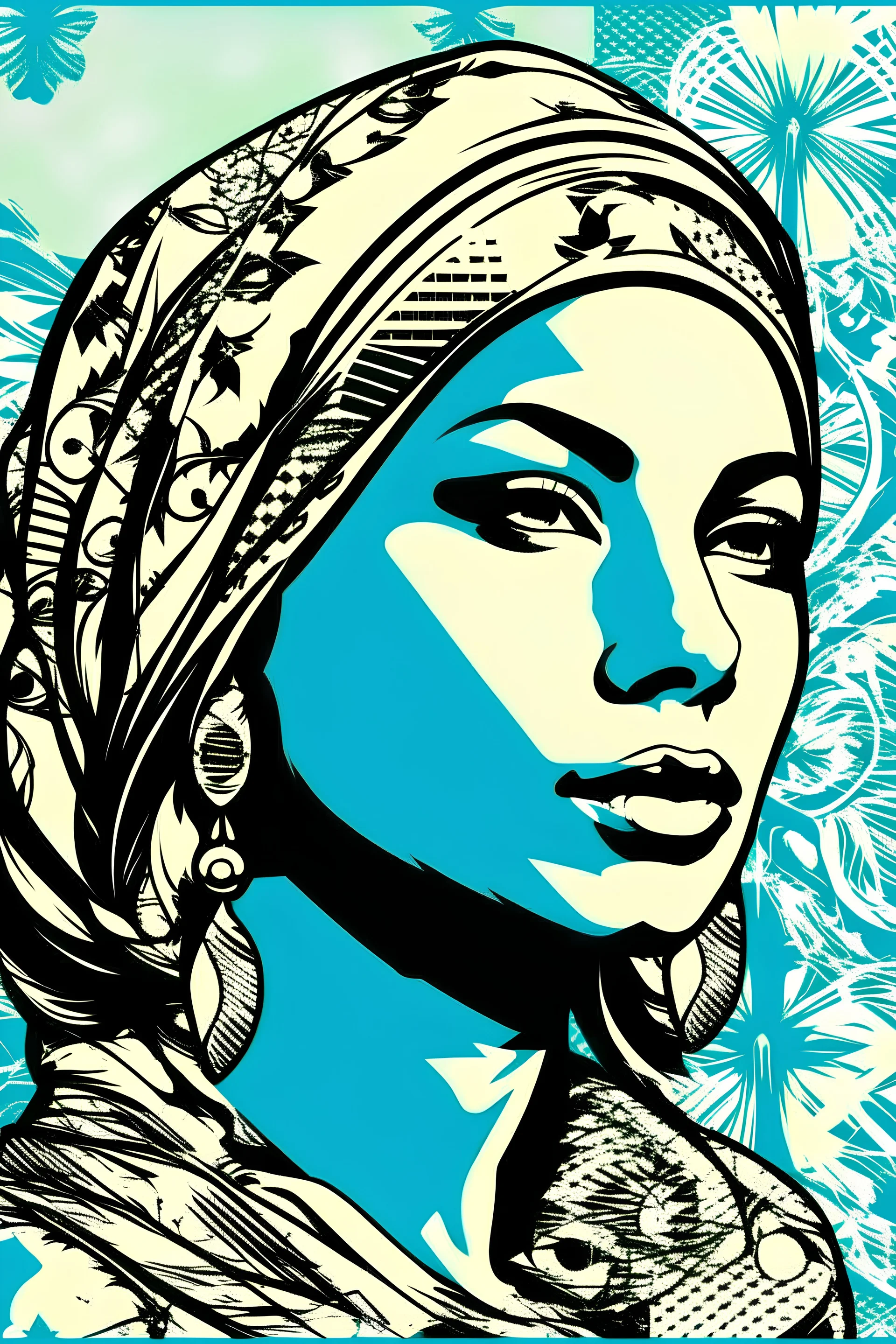 stencil art style in seperate layers