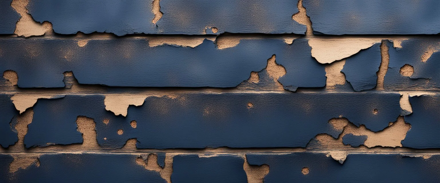 Hyper Realistic dark navy blue rustic wall with peeling paint