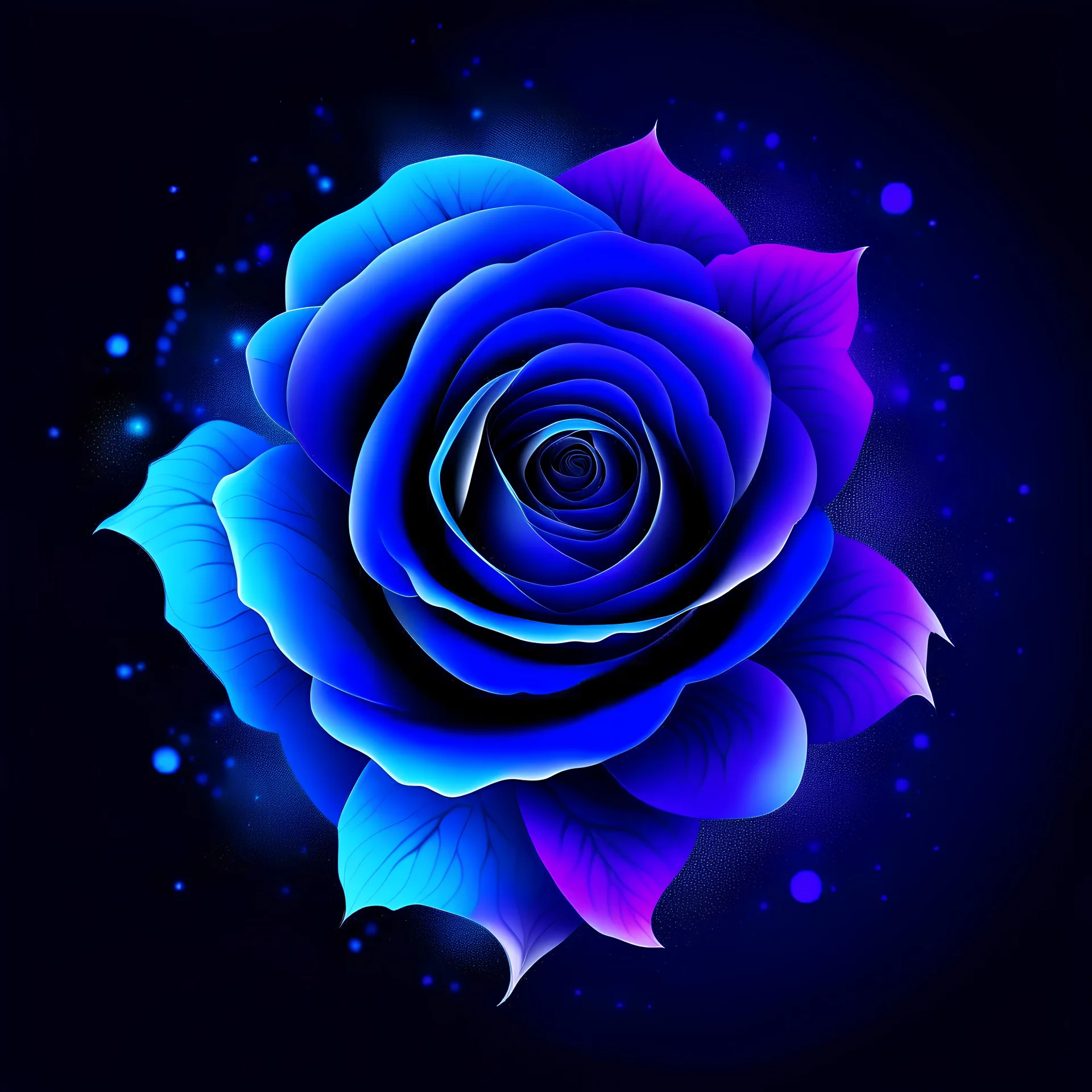 Create blue rose and purple background