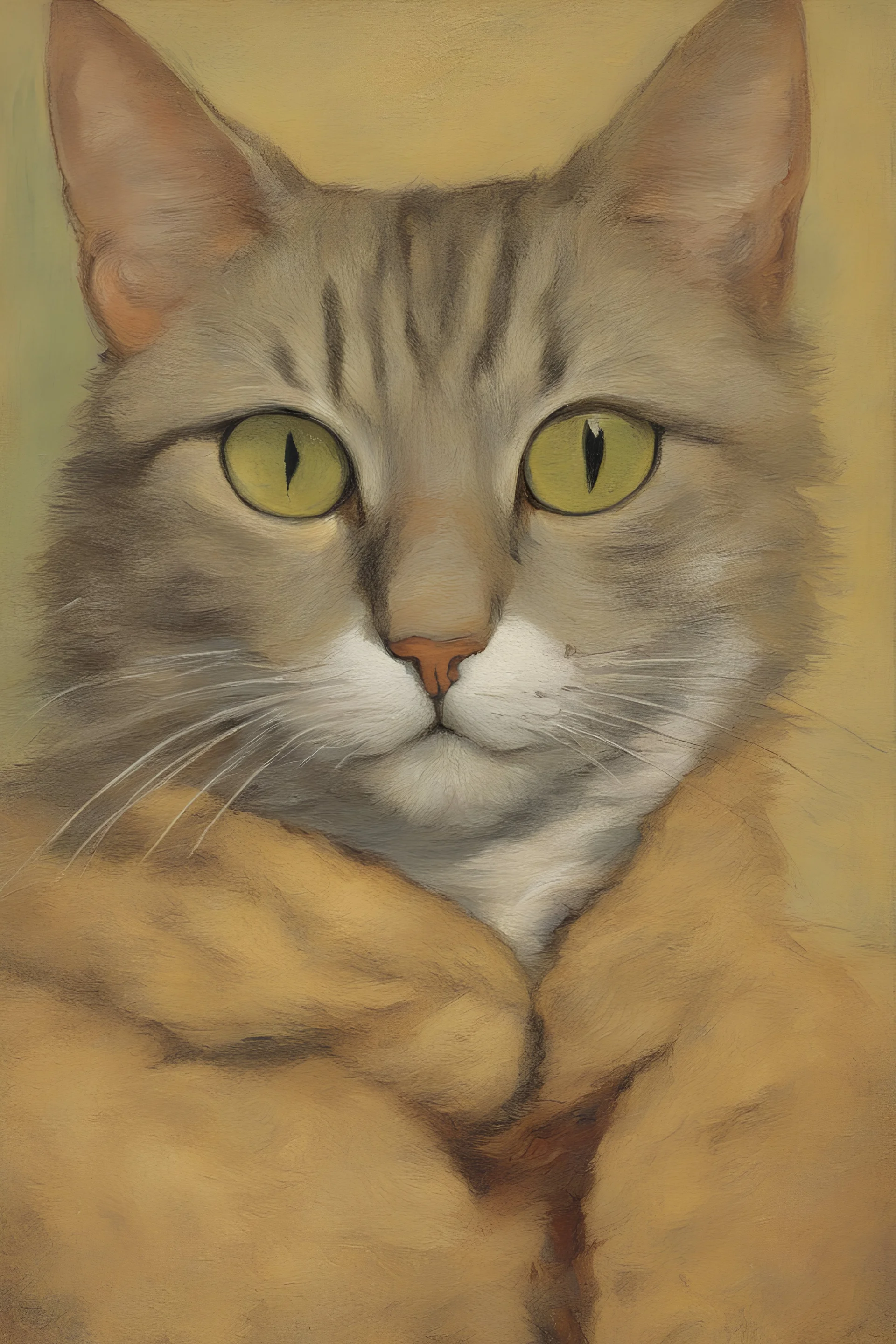 Portrait of a cat by Van Gogh