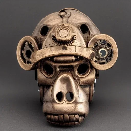 steampunk monkey headskull worrior