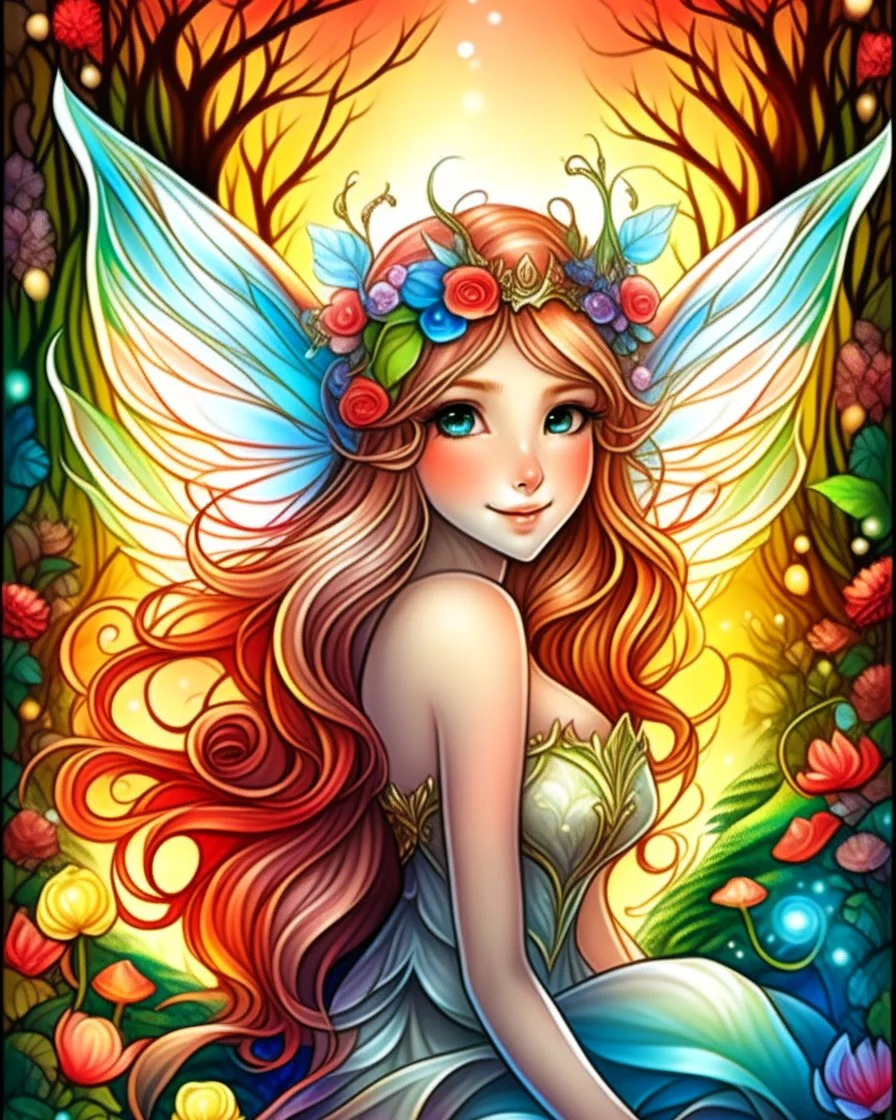 enchanted cute fairies ,adult book cover