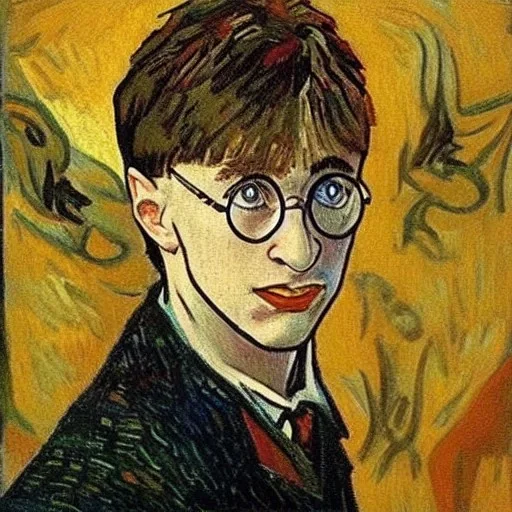 Harry Potter painted by Van Gogh