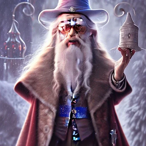 Portrait of a 90 year old warlock like Albus Dumbledore, Gandalf, Merlin, Sherlock Holmes and Mary Poppins by Jim Kay