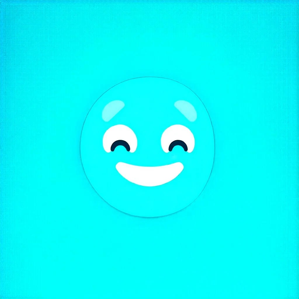 AI LOGO simple, winking face