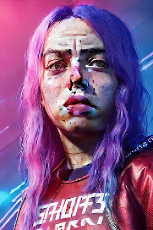 Billie Eilish, cyberpunk2077, booty, photorealistic