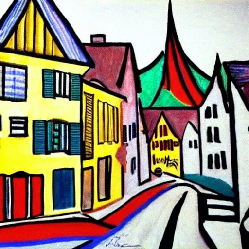 Thun in the style of picasso