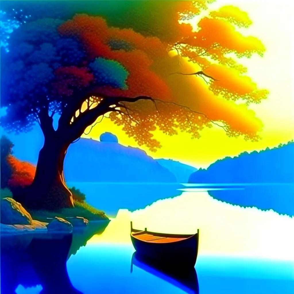 old boat Maxfield Parrish