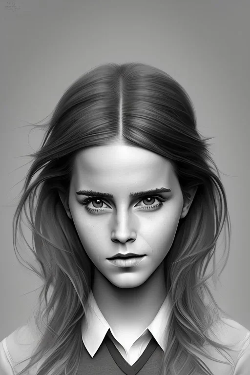 emma watson identify face, Hogwarts uniform , chakra, pintura, ,details,texture,8k quality, florest, Minimalism, Romanticism, Expressionism, Impressionism