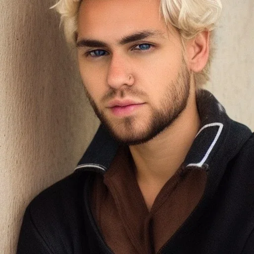 Man with blond hair and brown eyes