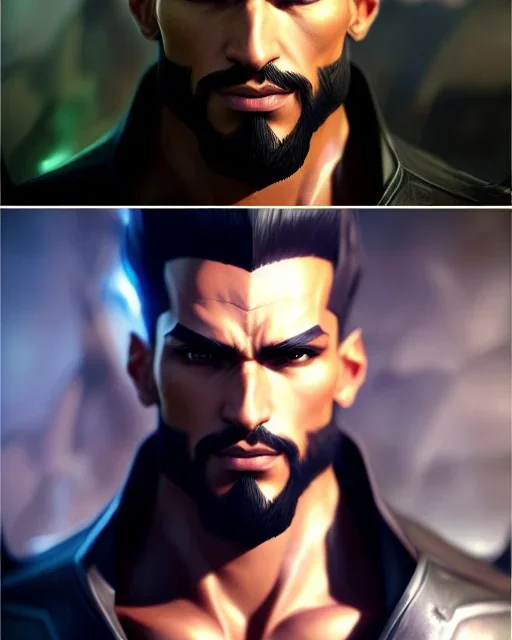 Akshan from League of Legends, Male, full-scale head and shoulders portrait, 8k resolution concept art portrait by Greg Rutkowski, Artgerm, WLOP, Alphonse Mucha dynamic lighting hyperdetailed intricately detailed Splash art trending on Artstation triadic colors Unreal Engine 5 volumetric lighting Splash art fantasy