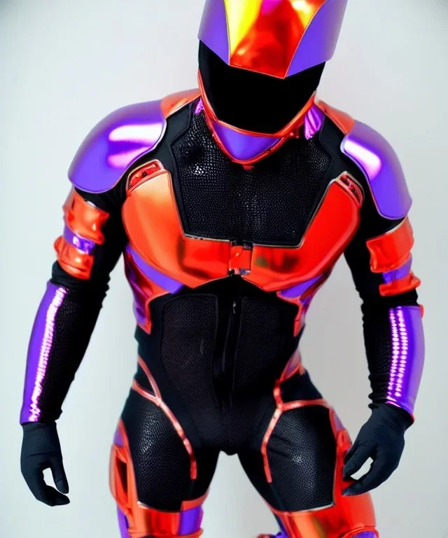 cyber ninja, colorful metal armor, futuristic, ghostrunner,