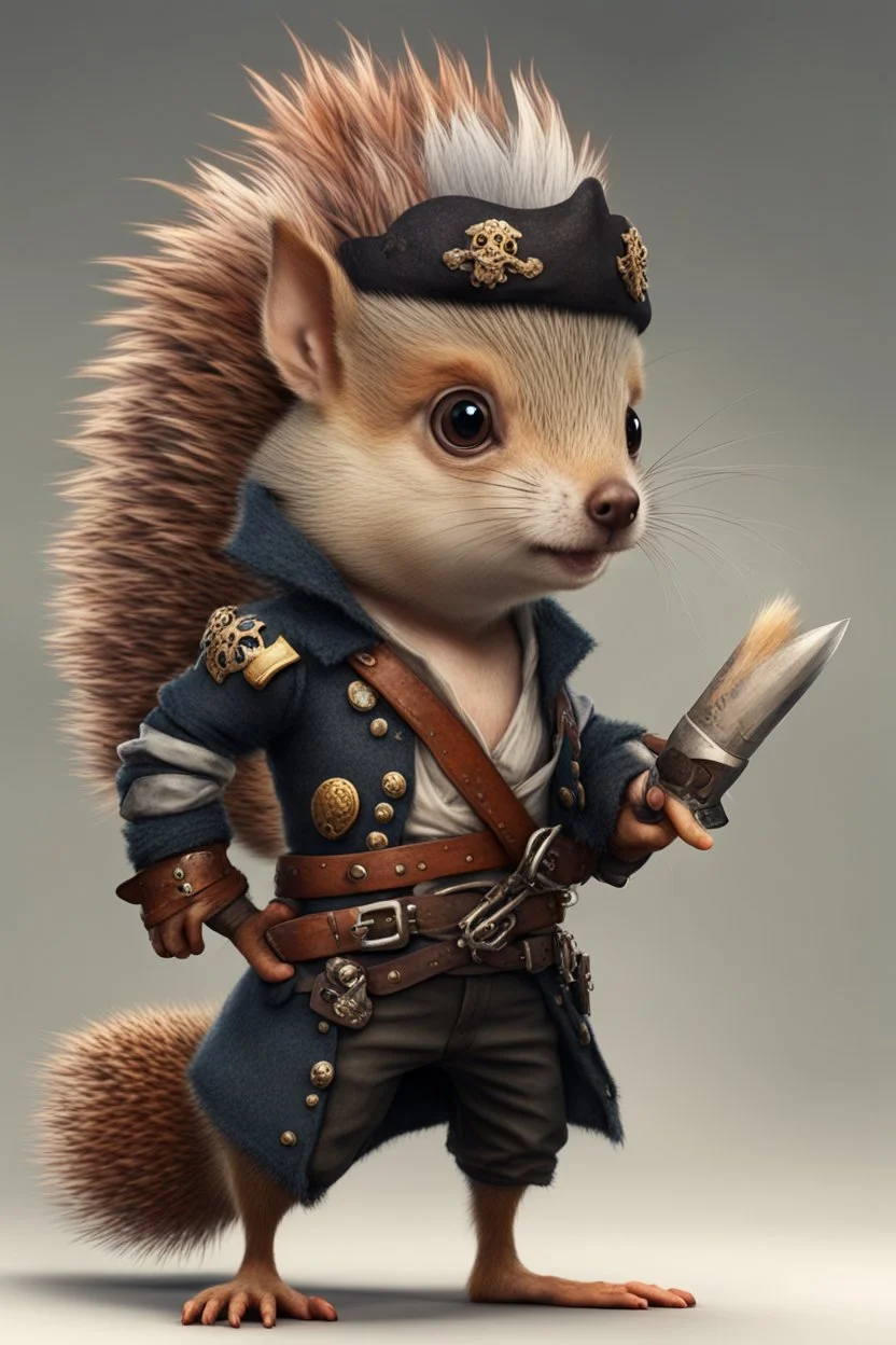 squirrel hedgehog mix humanoid pirate