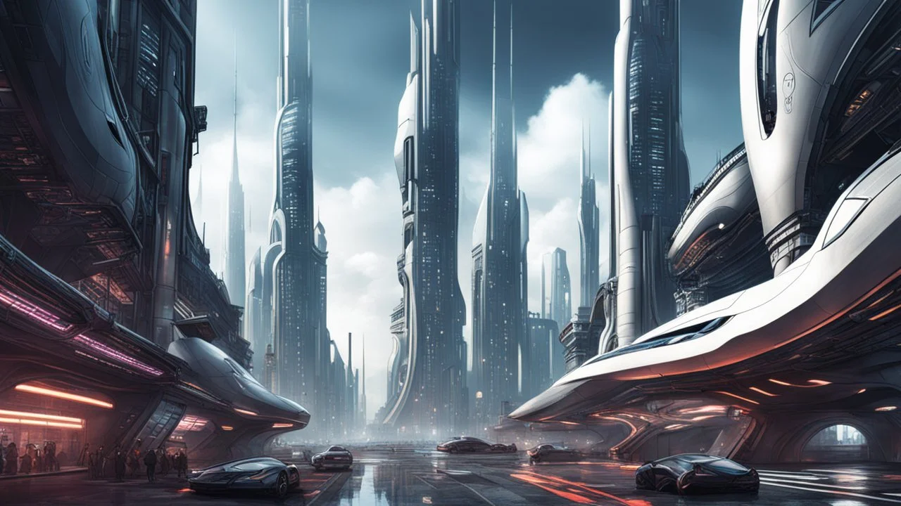 suggestive futuristic city