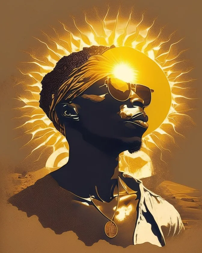 Black man under the sun design