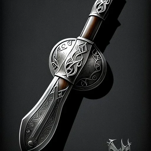 viking axe, intricate, photorealistic