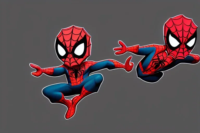 Chibi spiderman, octane rendering, modern Disney style