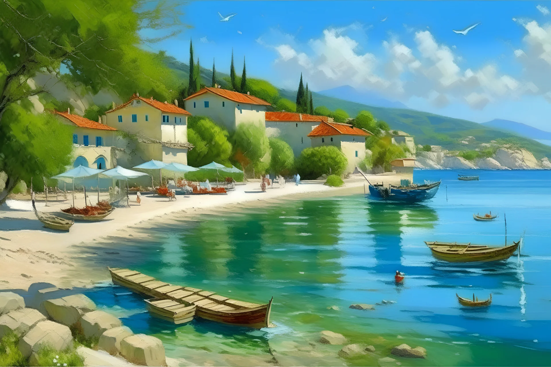 Peder Mork Monsted style,Croatia, Zadar beach