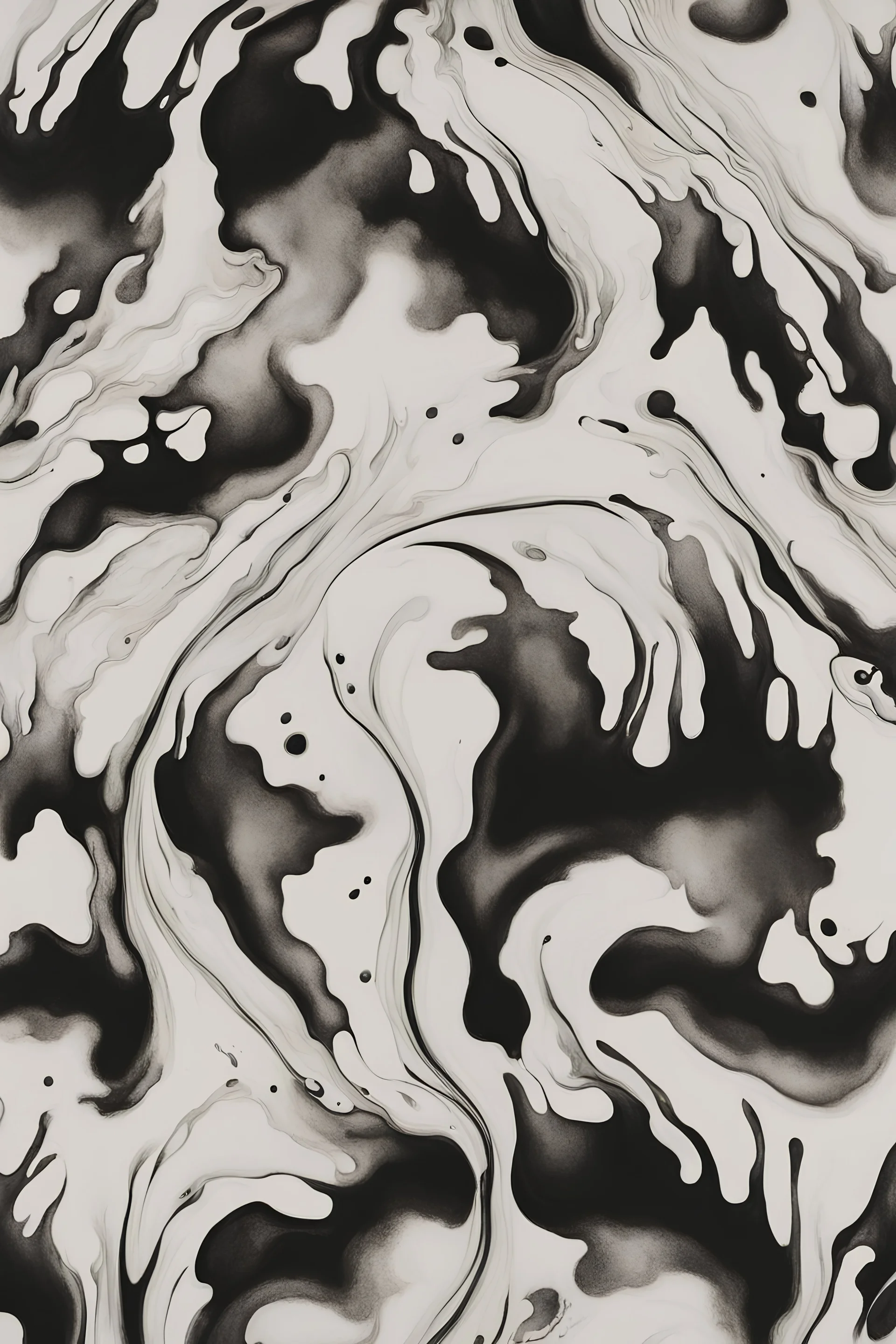 White plain fluid, inkblot