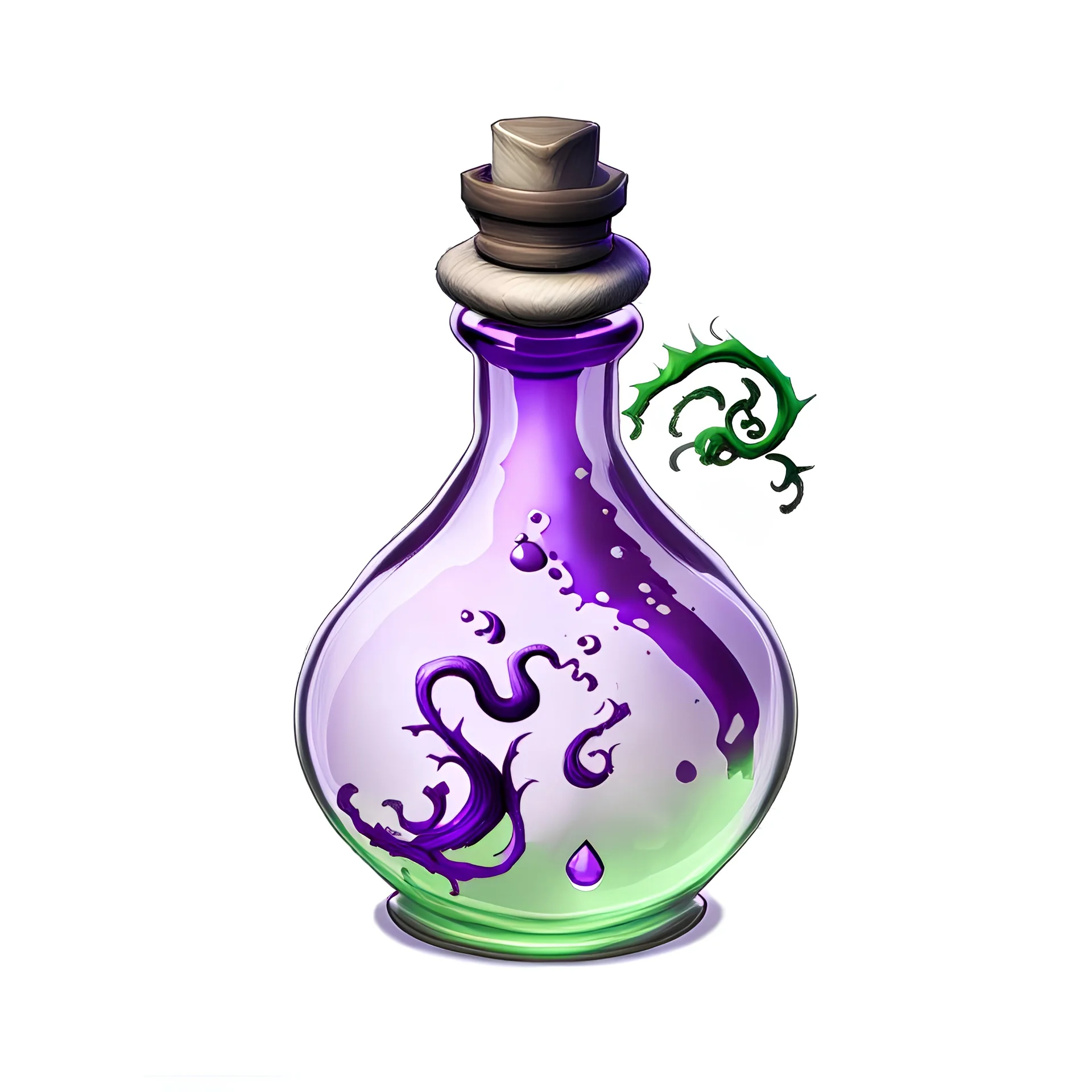 potion stylized white background