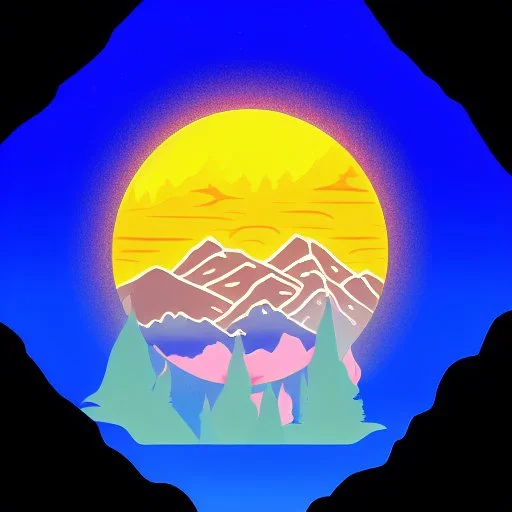 Alberta Fires, VaporWave, icon, forest fires, burning, mountains, wildfire