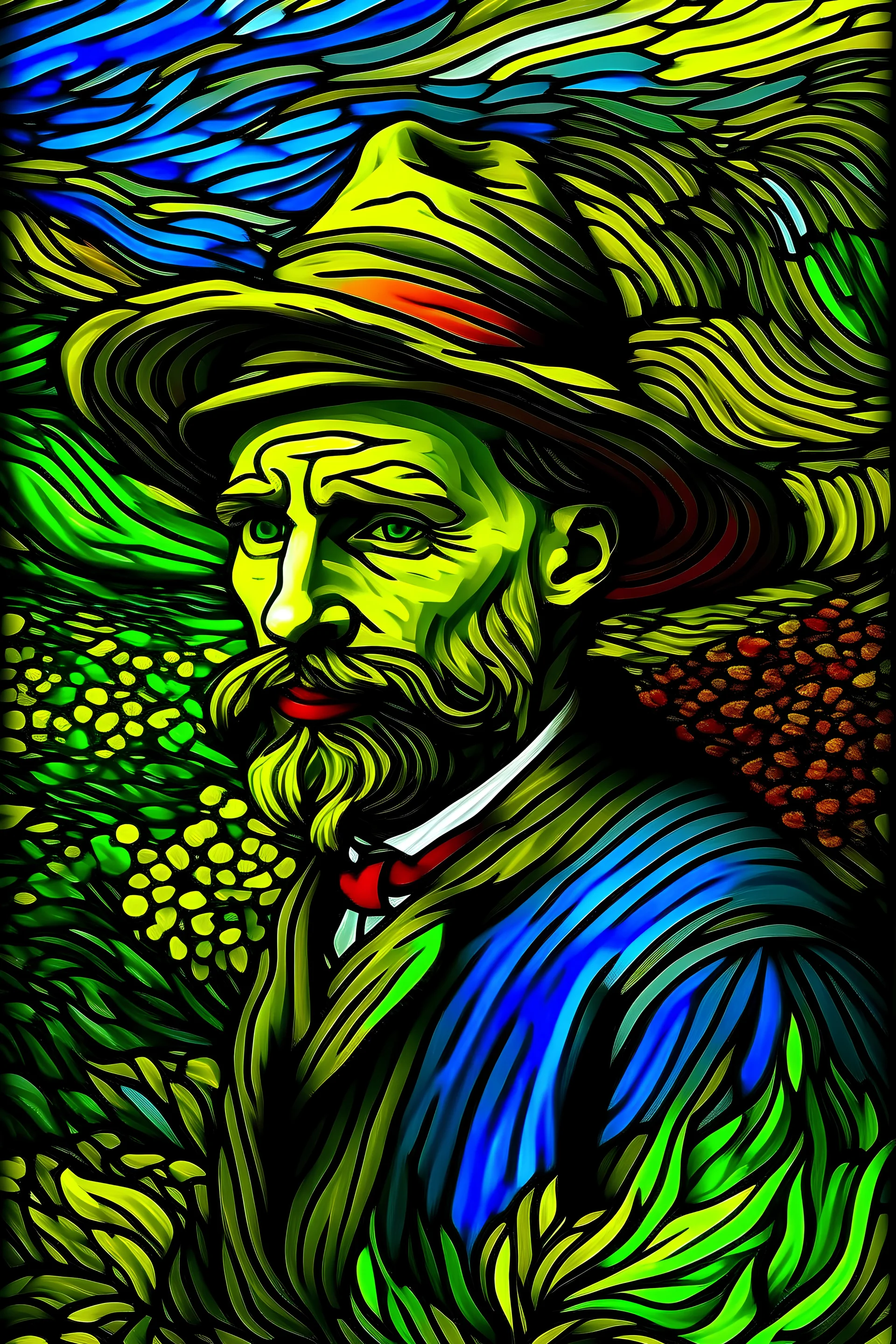 Hasta el infinito colorante estilo van gogh