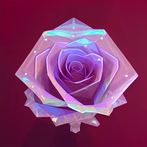 transparent multicolor crystal rose