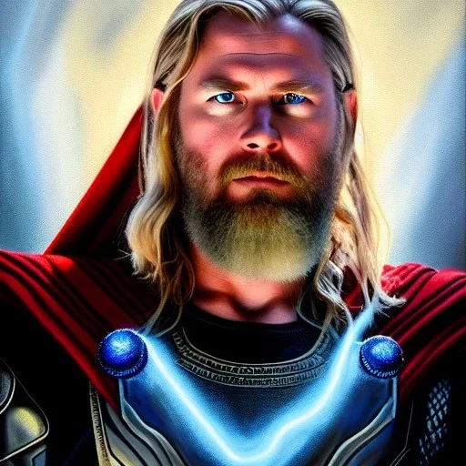 ultra detailed fullbody portrait in oil of Thor with mjolnir, extremely detailed digital painting, extremely detailed face,crystal clear eyes, in the style of Keith Parkinson and Ohrai Noriyoshi and Ken Kelley robert e howard and pablo oliveira , mystical colors, perfectly centered image, perfect composition, rim light, beautiful lighting,8k, stunning scene, raytracing