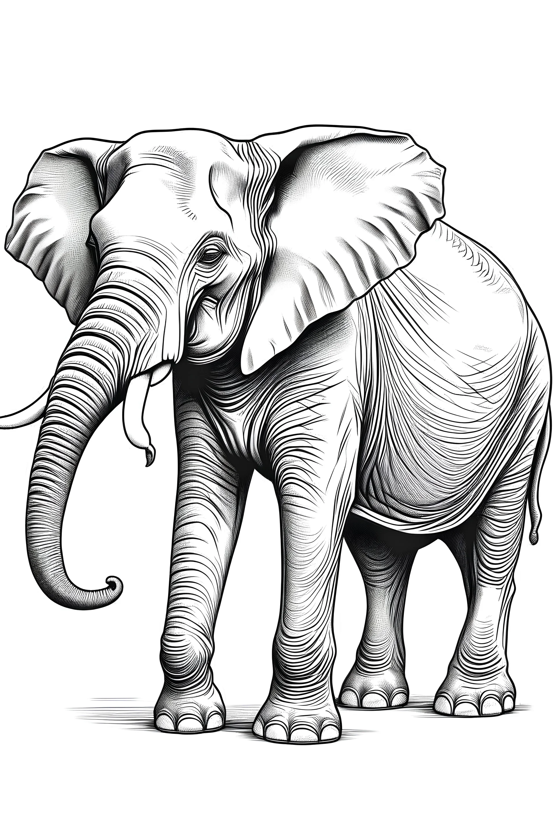 Coloring page elephant