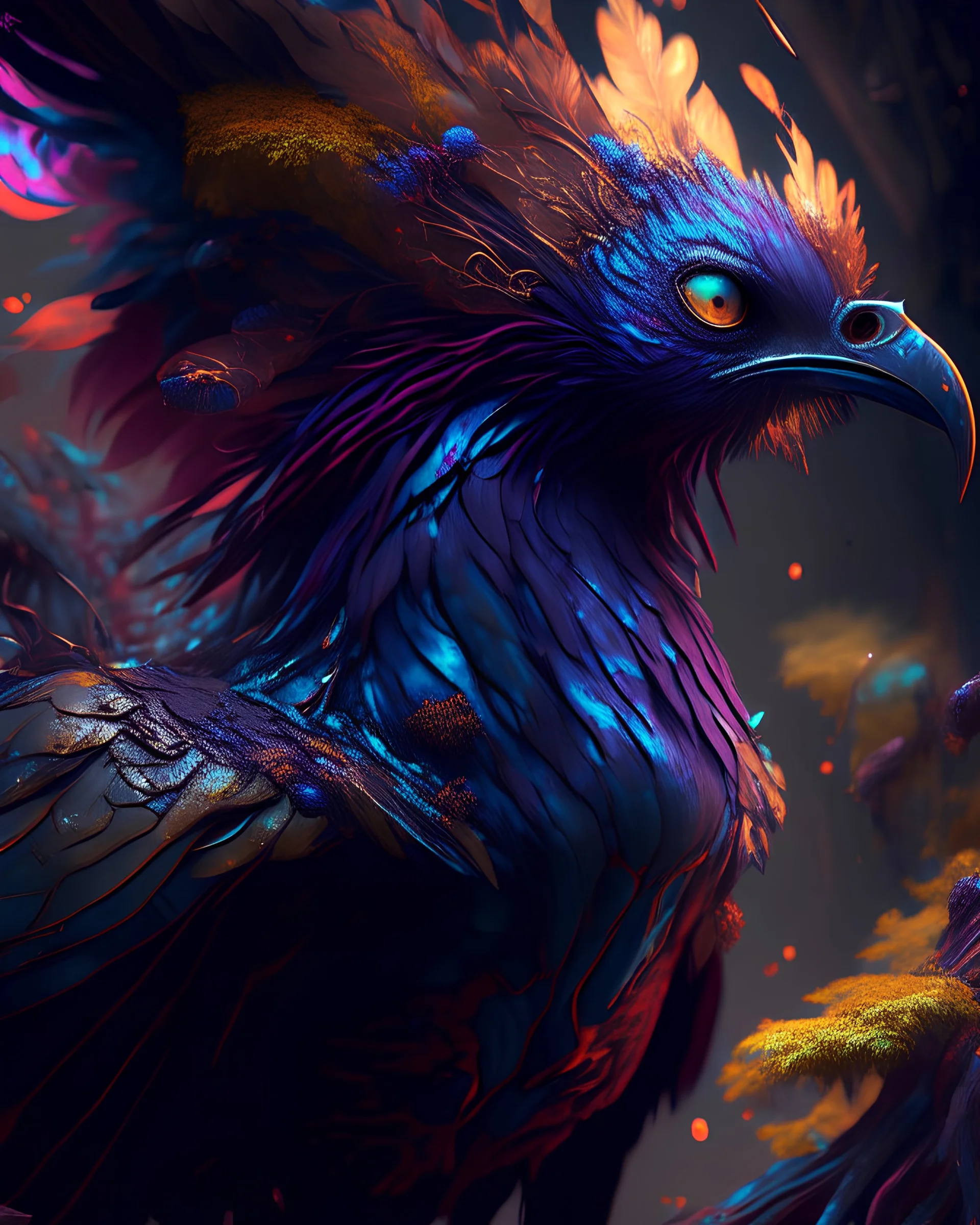 Cockatrice, FHD, detailed matte painting, deep color, fantastical, intricate detail, splash screen, complementary colors, fantasy concept art, 32k resolution trending on Artstation Unreal Engine 5