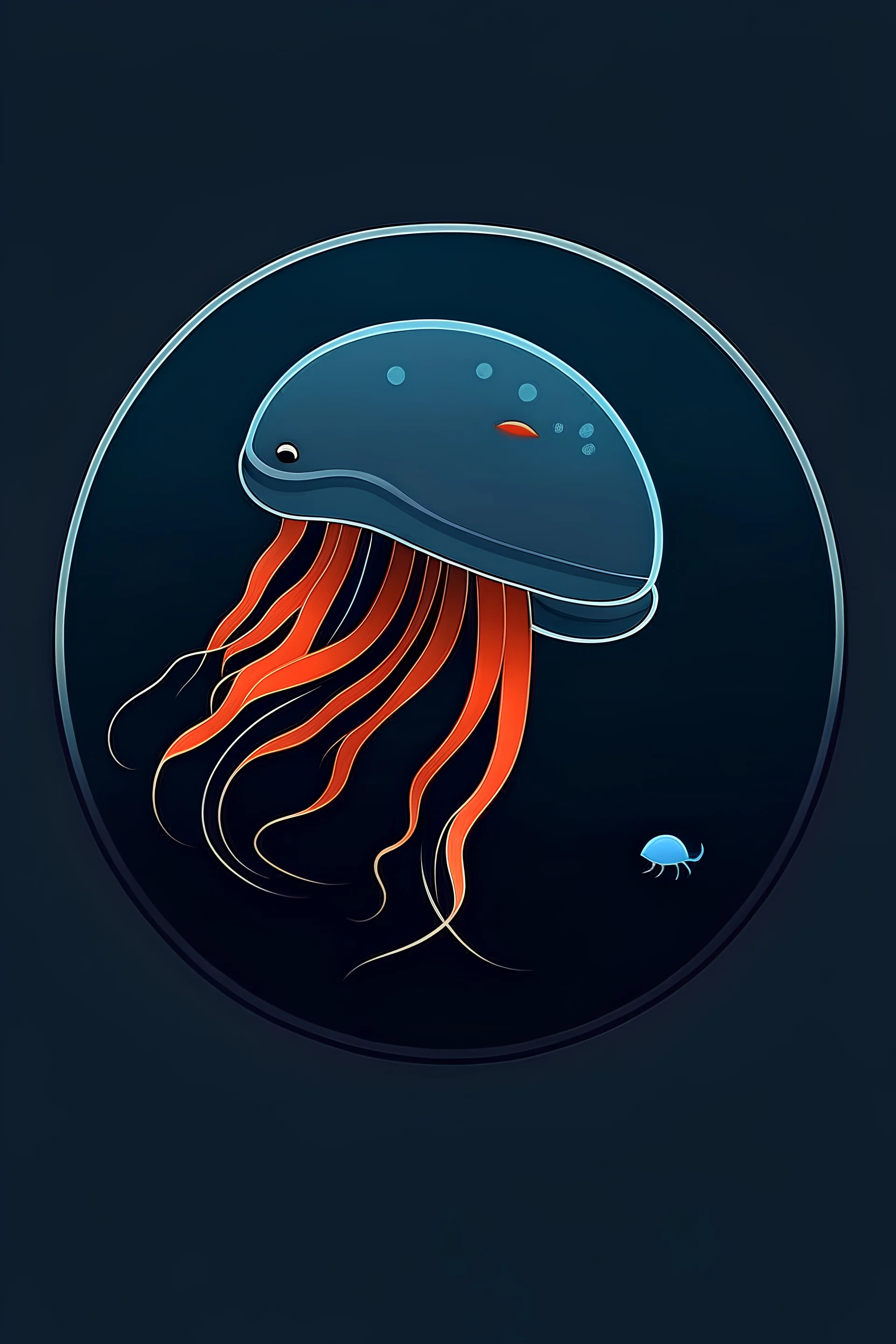 for logo :jellyfish and whale