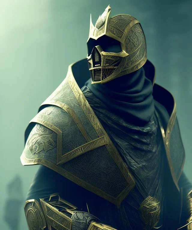 A badass king wearing a broken skull mask, atmospheric, realistic, unreal engine, cinematic lighting, octane render.