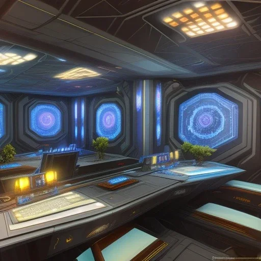 galactic ship interior, command post, 64K, hyperdetailed, intricate