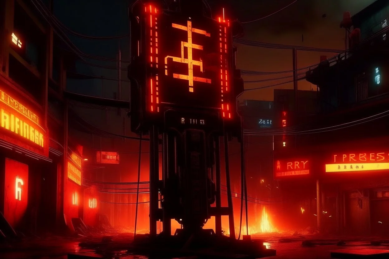 4k full details full lights firestarter sign of the cross radio cyberpunk burning