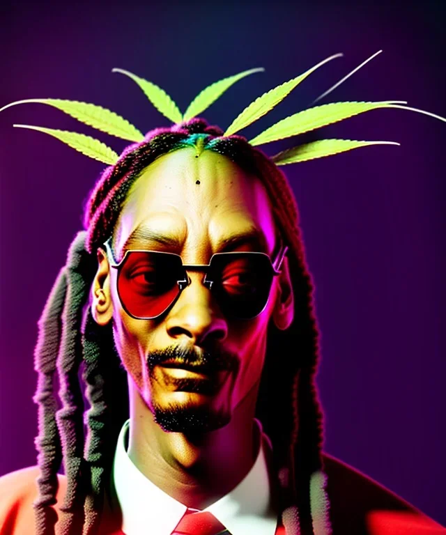 Snoop Dogg, smoke weed, burning dollars, weed background, hyper realistic