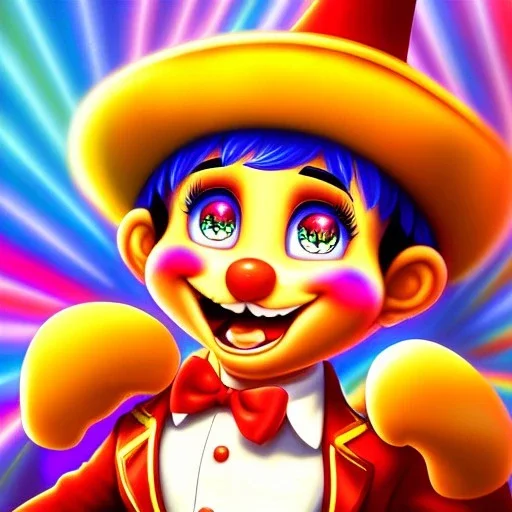 ringleader, Arthur Kulkov face shot, front, handsome, circus, male, offrecord deviantart, Yamada Akihiro artwork, Russian, lisa Frank fantasy, Golden hour