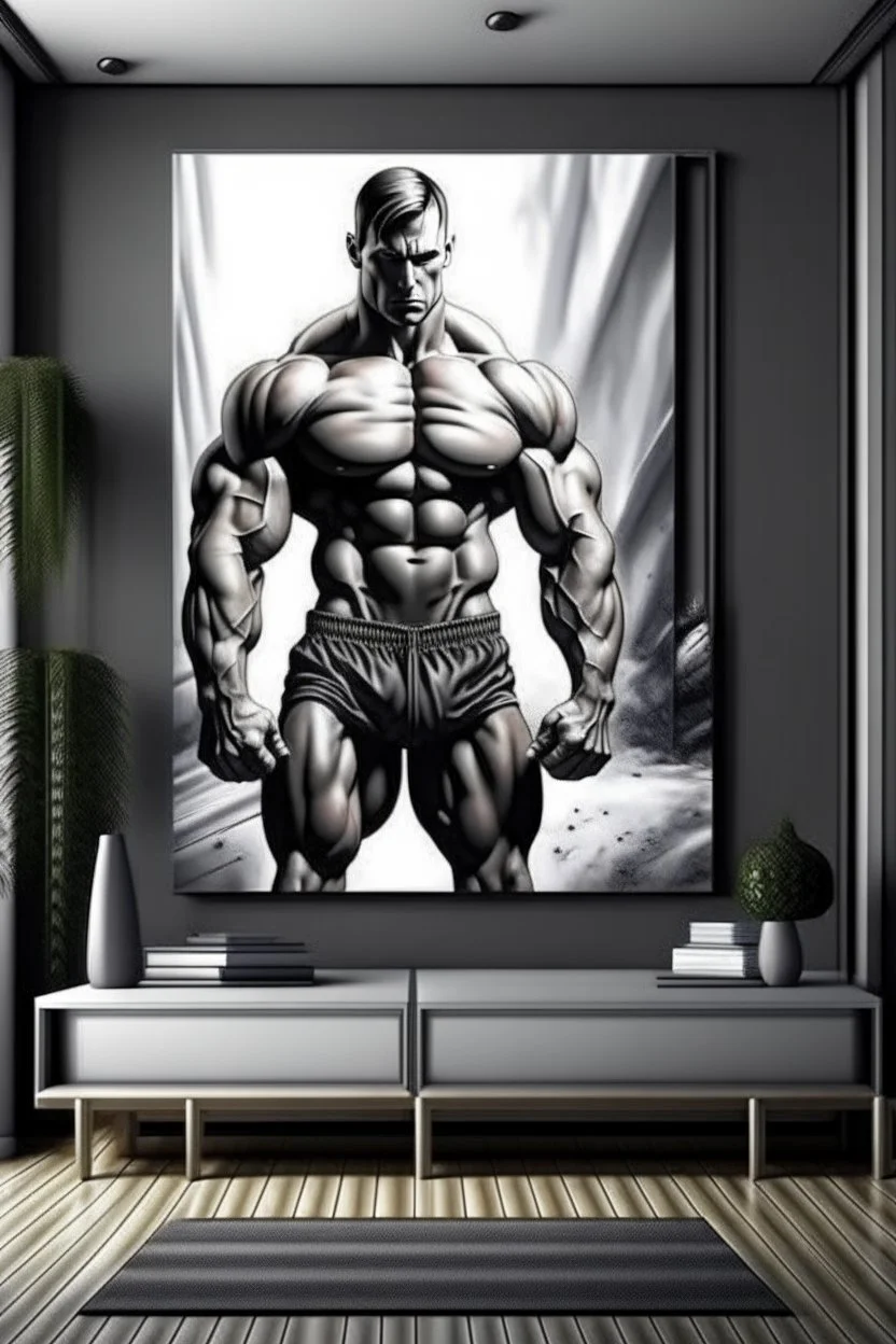 man wall art bodybuilder