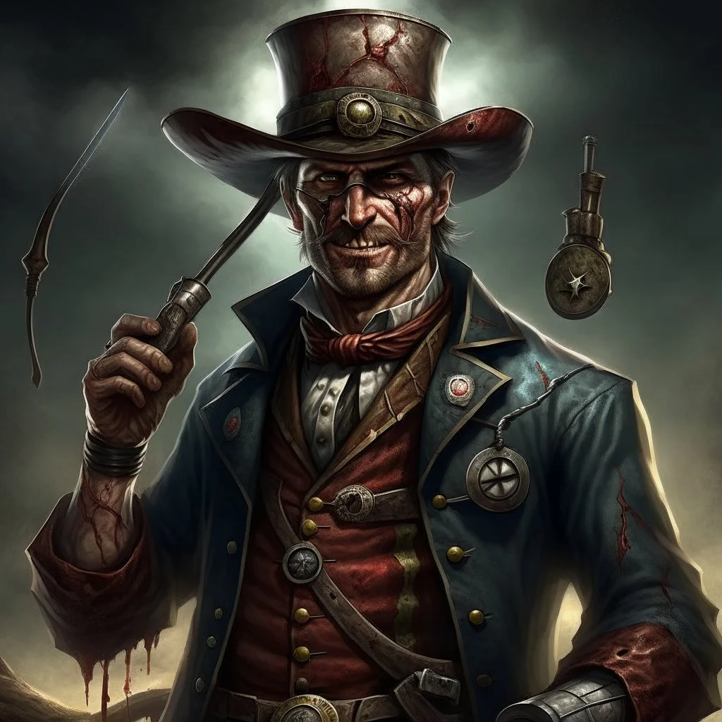 wild west dashing surgeon grimdark realistic