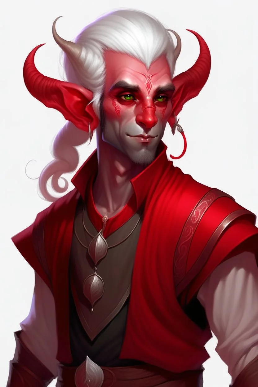 male red tiefling white hair dnd