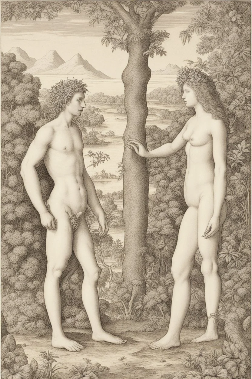 Adam and Eve in Paradise