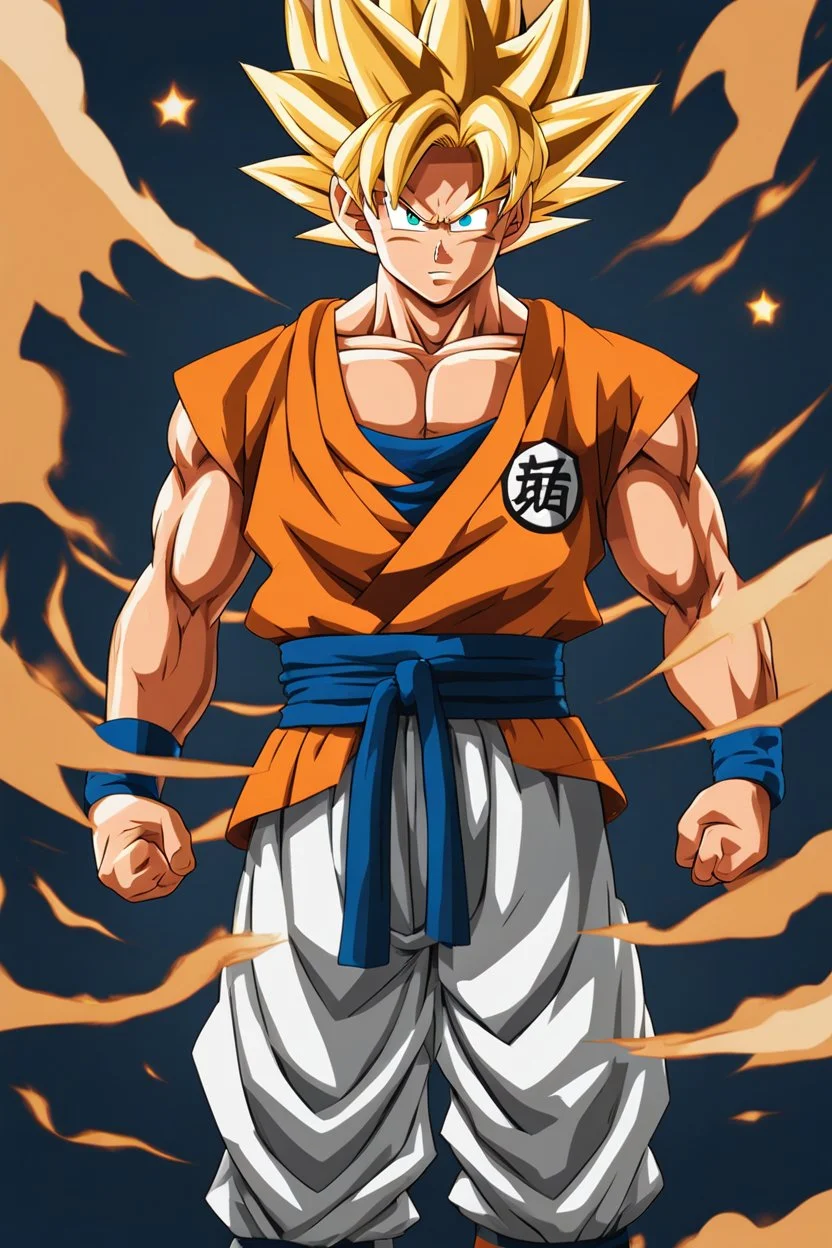 Goku, but he is tan.